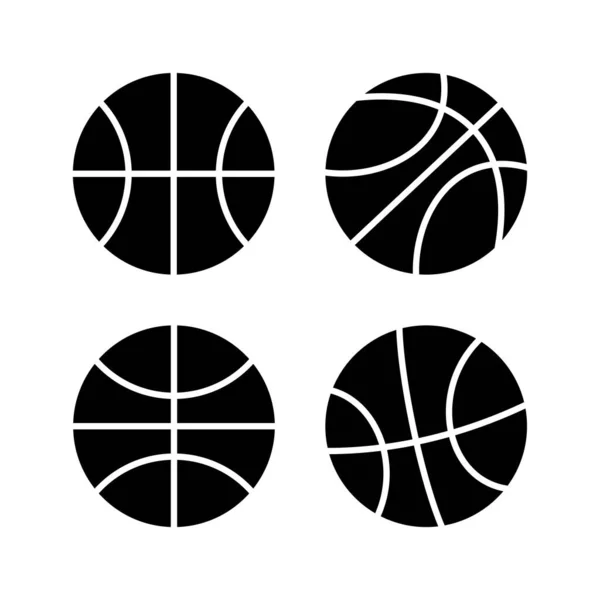 Vettore Icone Del Basket Icona Vettoriale Logo Basket — Vettoriale Stock