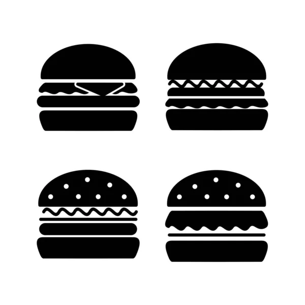 Icône Hamburger Vecteur Icône Logo Hamburger Icône Restauration Rapide — Image vectorielle