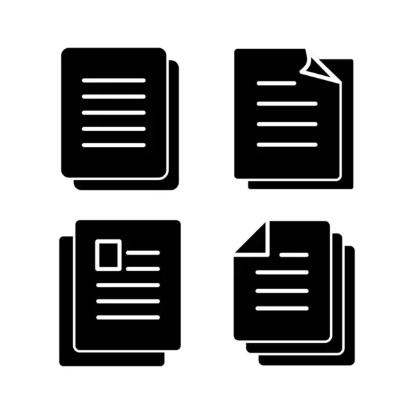 Document Icoon Vector Papieren Icoon Dossier Icon — Stockvector