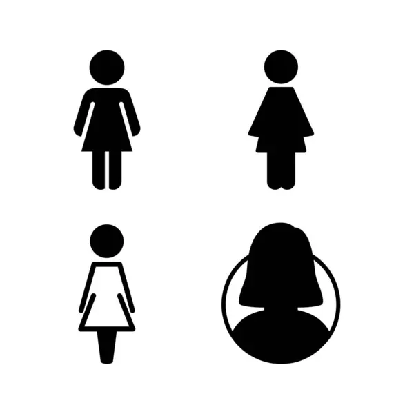 女性アイコンベクター トイレのアイコン トイレサインだ — ストックベクタ
