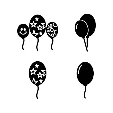 Balon simgesi vektörü. Hava balonu simgesi izole edildi