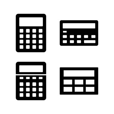 Hesap makinesi ikon vektörü. Matematik ikonu. finans imzası
