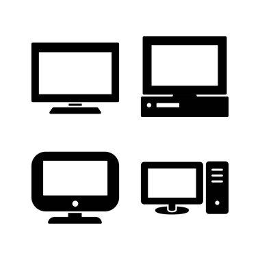 Bilgisayar simgesi vektörü. bilgisayar izleme simgesi.