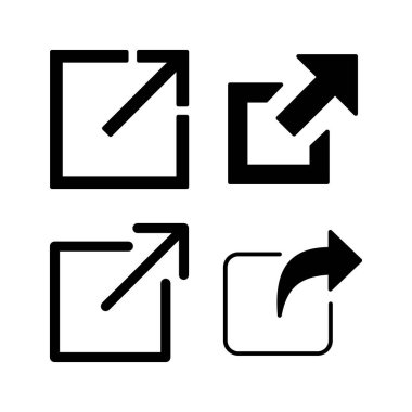 Dış bağlantı simgesi vektörü. Hiper bağlantı zinciri sembolü. İndir, paylaş,