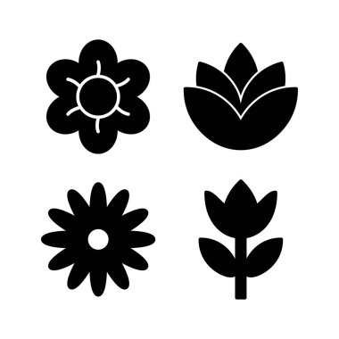 Çiçek ikonu vektörü. Çiçek ikonu. çiçek logosu