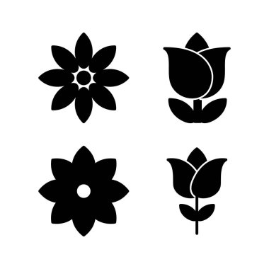 Çiçek ikonu vektörü. Çiçek ikonu. çiçek logosu