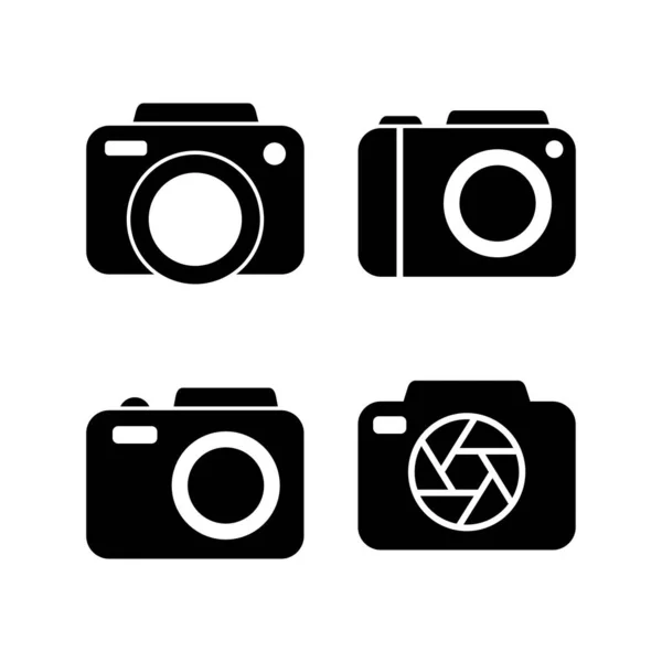 Icône Caméra Dans Style Plat Mode Isolé Symbole Caméra Conception — Image vectorielle