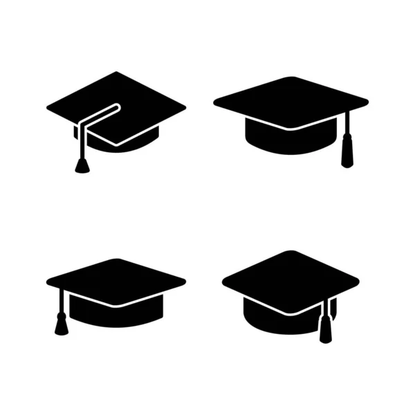 Icône Éducation Vecteur Chapeau Graduation Icône Vecteur — Image vectorielle