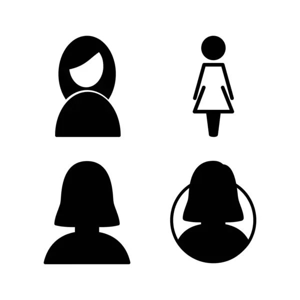 Vecteur Icône Féminin Icône Toilette Signe Toilettes Genre — Image vectorielle