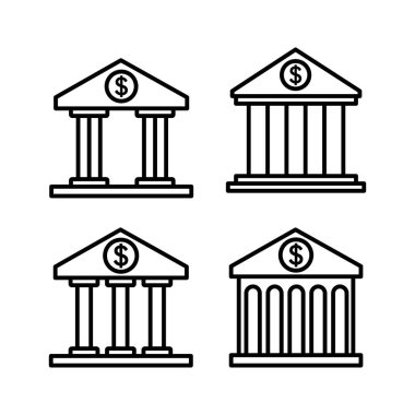 Banka simgesi vektörü. banka simgesi simgesi