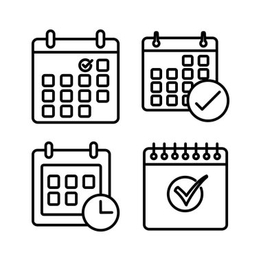 Takvim simgesi vektörü. Takvim sembolü