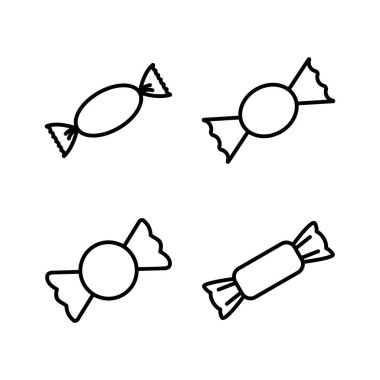 Şeker ikonu vektörü. Şeker vektörü simgesi