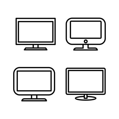 Bilgisayar simgesi vektörü. bilgisayar izleme simgesi.