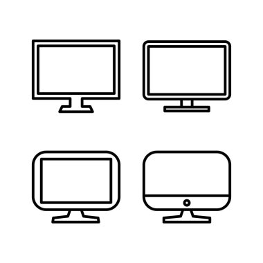 Bilgisayar simgesi vektörü. bilgisayar izleme simgesi.