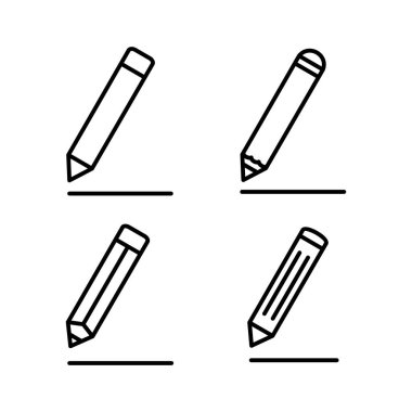 Simge vektörünü düzenle. Belge imza ve sembolünü düzenle. kalem