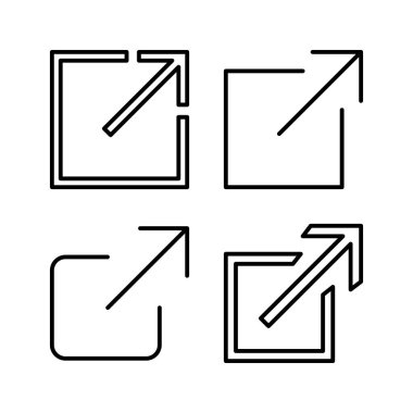 Dış bağlantı simgesi vektörü. Hiper bağlantı zinciri sembolü. İndir, paylaş,