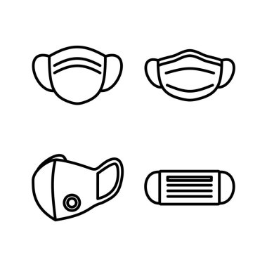 Yüz maskesi ikon vektörü. tıbbi Yüz Maskesi simgesi. 