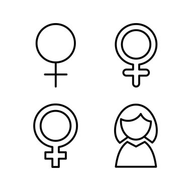 Kadın ikon vektörü. Tuvalet simgesi. Tuvalet tabelası. cinsiyet