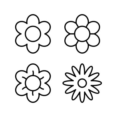 Çiçek ikonu vektörü. Çiçek ikonu. çiçek logosu