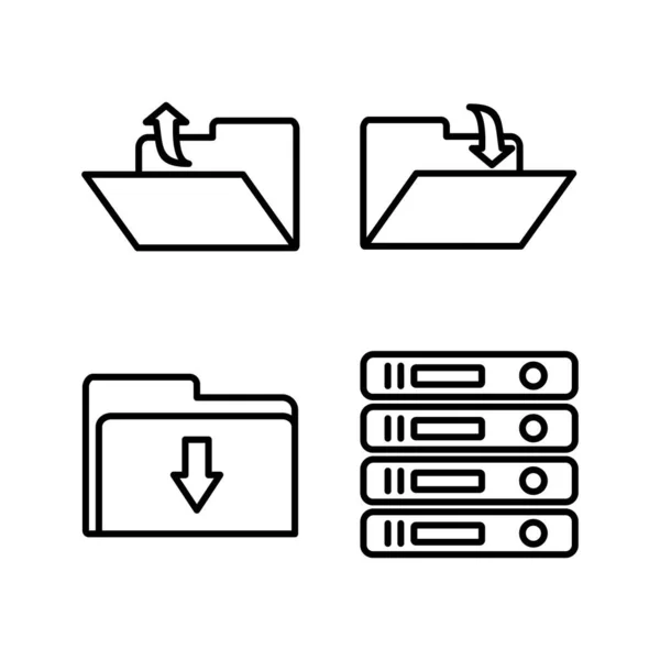 Archive Icon Vector Archive Storage Icon Vector Folders Icon — Stock Vector