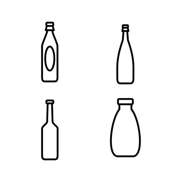Flaska Ikon Vektor Flaska Ikon Trendig Platt Design — Stock vektor