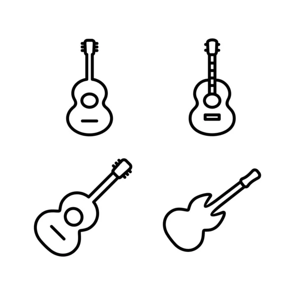 Vecteur Icône Guitare Instrument Musique Signe — Image vectorielle