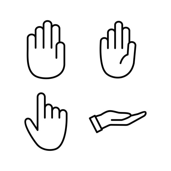 Вектор значка руки. символы рук. palm