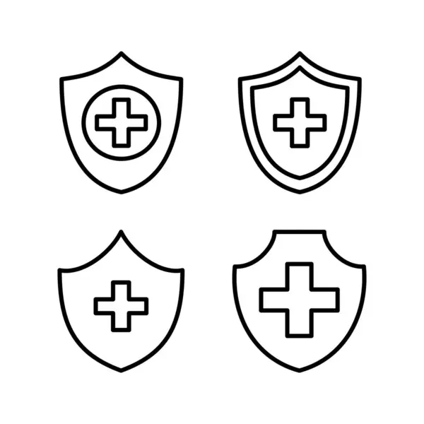 Icon Vektor Der Krankenversicherung Krankenversicherungsikone — Stockvektor