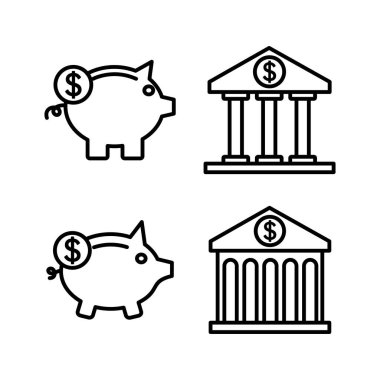 Banka simgesi vektörü. banka simgesi simgesi