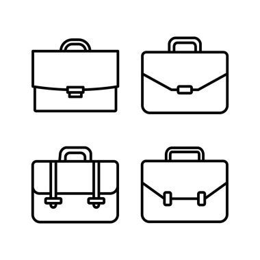 Evrak çantası ikon vektörü. Portföy vektör simgesi. bavul simgesi