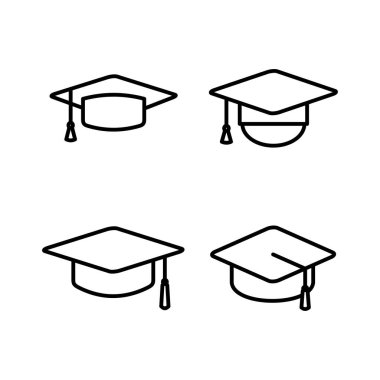 Eğitim ikonu vektörü. mezuniyet kapsülü vektörü