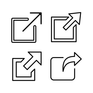 Dış bağlantı simgesi vektörü. Hiper bağlantı zinciri sembolü. İndir, paylaş,