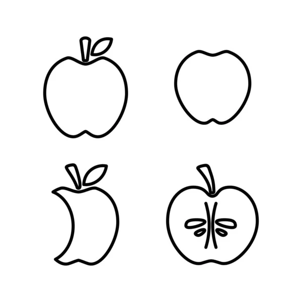 Apple Symbolvektor Apfelsymbol — Stockvektor