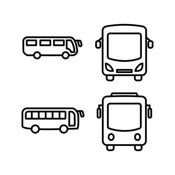 Vetor Ícones Ônibus Ícone Vetor Ônibus — Vetor de Stock