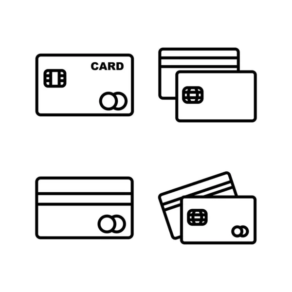 Vetor Ícone Cartão Crédito Ícone Pagamento Ícone Pagamento Débito — Vetor de Stock