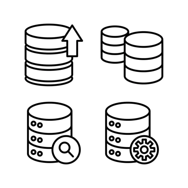 Icono Base Datos Vector Icono Del Servidor Almacenamiento — Archivo Imágenes Vectoriales