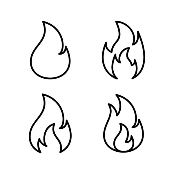Feuer Symbol Vektor Feuerflamme Symbol — Stockvektor
