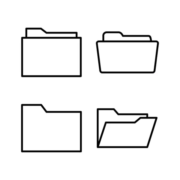 Folder Icon Vector Document Folder Icon — Stock Vector