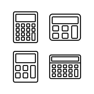 Hesap makinesi ikon vektörü. Matematik ikonu. finans imzası