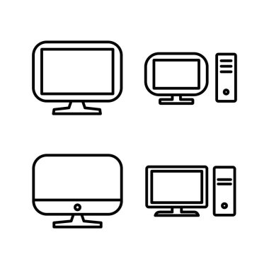 Bilgisayar simgesi vektörü. bilgisayar izleme simgesi.