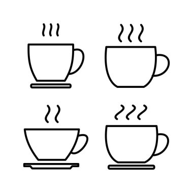 Kahve ikonu vektörü. Kahve fincanı ikonu. kupa