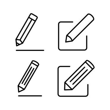 Simge vektörünü düzenle. Belge imza ve sembolünü düzenle. kalem