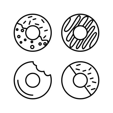 Çörek ikonu vektörü. Çörek ikonu. donut logosu