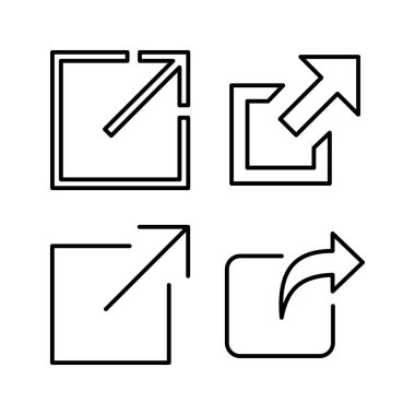 Dış bağlantı simgesi vektörü. Hiper bağlantı zinciri sembolü. İndir, paylaş,