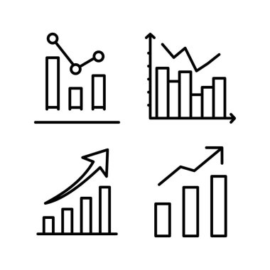 Grafik simgesi vektörü büyüyor. Grafik simgesi. Grafik Simgesi