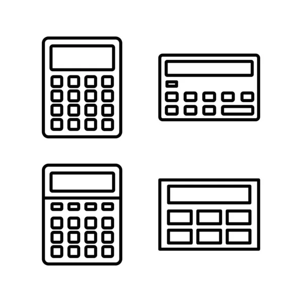 Kalkulator Ikon Vektor Ikon Matematika Tanda Keuangan - Stok Vektor