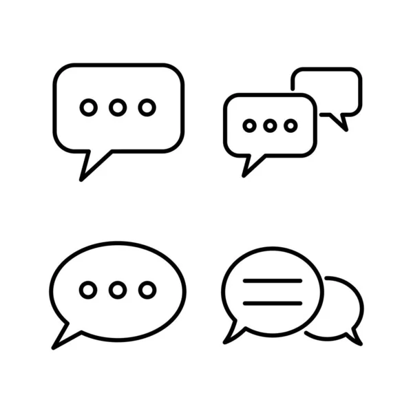Chat Symbol Vektor Chat Icon Trendigen Flachen Stil Isoliert Sprachblasensymbol — Stockvektor