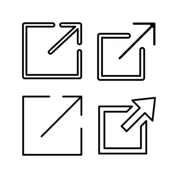 Enlace Externo Vector Icono Símbolo Cadena Hipereslabones Descargar Compartir — Archivo Imágenes Vectoriales