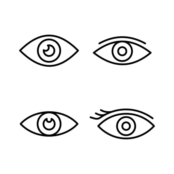 Göz Simgesini Göz Görme Simgesi Göz Vektör Simgesi — Stok Vektör
