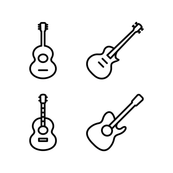 Ícone Vetor Guitarra Instrumento Musical Sinal — Vetor de Stock